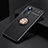 Funda Silicona Carcasa Ultrafina Goma con Magnetico Anillo de dedo Soporte A04 para Xiaomi Mi 12S 5G Oro y Negro