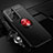 Funda Silicona Carcasa Ultrafina Goma con Magnetico Anillo de dedo Soporte A05 para Samsung Galaxy S21 Ultra 5G Rojo y Negro