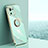 Funda Silicona Carcasa Ultrafina Goma con Magnetico Anillo de dedo Soporte A05 para Xiaomi Mi 11 Pro 5G Verde