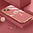 Funda Silicona Carcasa Ultrafina Goma con Magnetico Anillo de dedo Soporte A08 para Apple iPhone 13 Mini Rojo