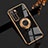 Funda Silicona Carcasa Ultrafina Goma con Magnetico Anillo de dedo Soporte AN1 para Huawei P40 Lite 5G Negro