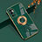 Funda Silicona Carcasa Ultrafina Goma con Magnetico Anillo de dedo Soporte AN2 para Xiaomi Redmi Note 10 5G Verde