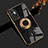 Funda Silicona Carcasa Ultrafina Goma con Magnetico Anillo de dedo Soporte AN2 para Xiaomi Redmi Note 10T 5G Negro