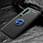 Funda Silicona Carcasa Ultrafina Goma con Magnetico Anillo de dedo Soporte D01 para Xiaomi Mi Note 10 Azul y Negro
