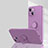 Funda Silicona Carcasa Ultrafina Goma con Magnetico Anillo de dedo Soporte G01 para Apple iPhone 13 Mini Morado