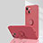 Funda Silicona Carcasa Ultrafina Goma con Magnetico Anillo de dedo Soporte G01 para Apple iPhone 14 Plus Rojo