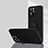 Funda Silicona Carcasa Ultrafina Goma con Magnetico Anillo de dedo Soporte G01 para Apple iPhone 14 Pro Max Negro