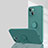 Funda Silicona Carcasa Ultrafina Goma con Magnetico Anillo de dedo Soporte G01 para Apple iPhone 14 Verde