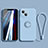 Funda Silicona Carcasa Ultrafina Goma con Magnetico Anillo de dedo Soporte G02 para Apple iPhone 13 Azul Cielo