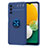 Funda Silicona Carcasa Ultrafina Goma con Magnetico Anillo de dedo Soporte JM1 para Samsung Galaxy A13 5G Azul