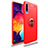 Funda Silicona Carcasa Ultrafina Goma con Magnetico Anillo de dedo Soporte JM1 para Samsung Galaxy A70S Rojo