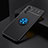 Funda Silicona Carcasa Ultrafina Goma con Magnetico Anillo de dedo Soporte JM2 para Samsung Galaxy A04s Azul y Negro