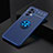 Funda Silicona Carcasa Ultrafina Goma con Magnetico Anillo de dedo Soporte JM2 para Samsung Galaxy A33 5G Azul