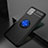 Funda Silicona Carcasa Ultrafina Goma con Magnetico Anillo de dedo Soporte JM2 para Samsung Galaxy A71 5G Azul y Negro