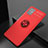 Funda Silicona Carcasa Ultrafina Goma con Magnetico Anillo de dedo Soporte JM2 para Samsung Galaxy A71 5G Rojo