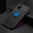 Funda Silicona Carcasa Ultrafina Goma con Magnetico Anillo de dedo Soporte JM2 para Samsung Galaxy F02S SM-E025F Azul y Negro