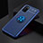 Funda Silicona Carcasa Ultrafina Goma con Magnetico Anillo de dedo Soporte JM2 para Samsung Galaxy M02s Azul