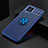 Funda Silicona Carcasa Ultrafina Goma con Magnetico Anillo de dedo Soporte JM2 para Samsung Galaxy M33 5G Azul
