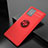 Funda Silicona Carcasa Ultrafina Goma con Magnetico Anillo de dedo Soporte JM2 para Samsung Galaxy S10 Lite Rojo