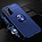 Funda Silicona Carcasa Ultrafina Goma con Magnetico Anillo de dedo Soporte JM3 para Samsung Galaxy S20 5G Azul