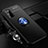 Funda Silicona Carcasa Ultrafina Goma con Magnetico Anillo de dedo Soporte JM3 para Samsung Galaxy S20 5G Azul y Negro