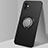 Funda Silicona Carcasa Ultrafina Goma con Magnetico Anillo de dedo Soporte N02 para Apple iPhone 12 Negro