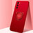 Funda Silicona Carcasa Ultrafina Goma con Magnetico Anillo de dedo Soporte N02 para Samsung Galaxy Note 20 5G Rojo