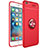 Funda Silicona Carcasa Ultrafina Goma con Magnetico Anillo de dedo Soporte para Apple iPhone 6S Plus Rojo