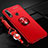 Funda Silicona Carcasa Ultrafina Goma con Magnetico Anillo de dedo Soporte para Huawei Enjoy 10 Plus Rojo