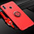 Funda Silicona Carcasa Ultrafina Goma con Magnetico Anillo de dedo Soporte para Huawei Honor 10 Lite Rojo