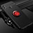 Funda Silicona Carcasa Ultrafina Goma con Magnetico Anillo de dedo Soporte para Huawei Honor 10 Lite Rojo y Negro