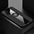 Funda Silicona Carcasa Ultrafina Goma con Magnetico Anillo de dedo Soporte para Huawei Honor Play4T Pro Negro