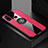 Funda Silicona Carcasa Ultrafina Goma con Magnetico Anillo de dedo Soporte para Huawei Honor Play4T Rosa Roja