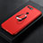 Funda Silicona Carcasa Ultrafina Goma con Magnetico Anillo de dedo Soporte para Huawei Honor View 20 Rojo