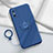 Funda Silicona Carcasa Ultrafina Goma con Magnetico Anillo de dedo Soporte para Huawei Honor X10 Max 5G Azul