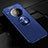 Funda Silicona Carcasa Ultrafina Goma con Magnetico Anillo de dedo Soporte para Huawei Mate 40 Pro+ Plus Azul