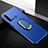 Funda Silicona Carcasa Ultrafina Goma con Magnetico Anillo de dedo Soporte para Huawei Nova 5i Azul