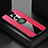 Funda Silicona Carcasa Ultrafina Goma con Magnetico Anillo de dedo Soporte para Huawei Nova 5z Rosa Roja