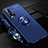 Funda Silicona Carcasa Ultrafina Goma con Magnetico Anillo de dedo Soporte para Huawei Nova 6 5G Azul