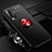 Funda Silicona Carcasa Ultrafina Goma con Magnetico Anillo de dedo Soporte para Huawei Nova 6 5G Rojo y Negro