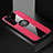 Funda Silicona Carcasa Ultrafina Goma con Magnetico Anillo de dedo Soporte para Huawei Nova 7 SE 5G Rosa Roja