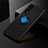 Funda Silicona Carcasa Ultrafina Goma con Magnetico Anillo de dedo Soporte para Huawei P Smart (2021) Azul y Negro