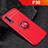 Funda Silicona Carcasa Ultrafina Goma con Magnetico Anillo de dedo Soporte para Huawei P30 Rojo