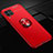 Funda Silicona Carcasa Ultrafina Goma con Magnetico Anillo de dedo Soporte para Huawei P40 Lite Rojo
