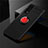 Funda Silicona Carcasa Ultrafina Goma con Magnetico Anillo de dedo Soporte para Huawei Y7a Rojo y Negro