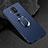 Funda Silicona Carcasa Ultrafina Goma con Magnetico Anillo de dedo Soporte para Nokia X7 Azul