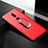 Funda Silicona Carcasa Ultrafina Goma con Magnetico Anillo de dedo Soporte para OnePlus 6T Rojo