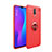 Funda Silicona Carcasa Ultrafina Goma con Magnetico Anillo de dedo Soporte para OnePlus 7 Rojo