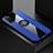 Funda Silicona Carcasa Ultrafina Goma con Magnetico Anillo de dedo Soporte para Oppo A52 Azul