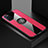 Funda Silicona Carcasa Ultrafina Goma con Magnetico Anillo de dedo Soporte para Oppo A72 Rosa Roja